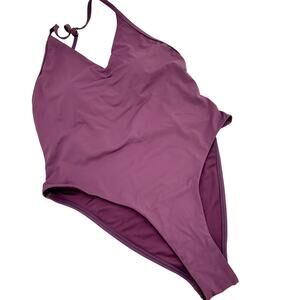 QuintSoul Lavender One Piece BHigh Hip V-Neck athing Suit Size Medium